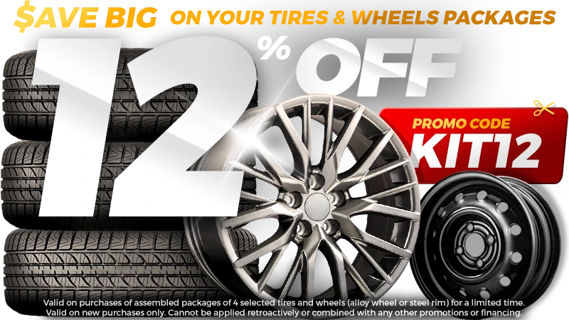12% off tires & wheels packages - promo code KIT12