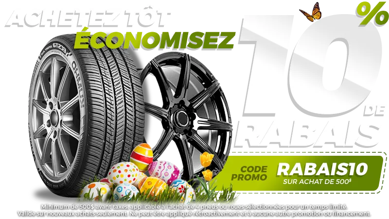 10% de rabais PÂQUES - code promo RABAIS10