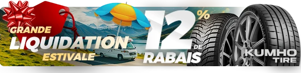 12% de rabais sur pneus de marque Kumho - code promo KUMHO12