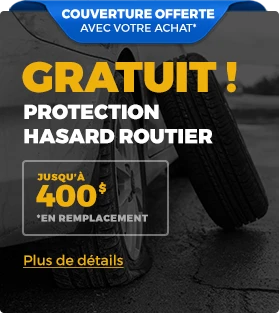 GRATUIT ! Protection hasard routier (Jusqu'à 400$ *en remplacement)