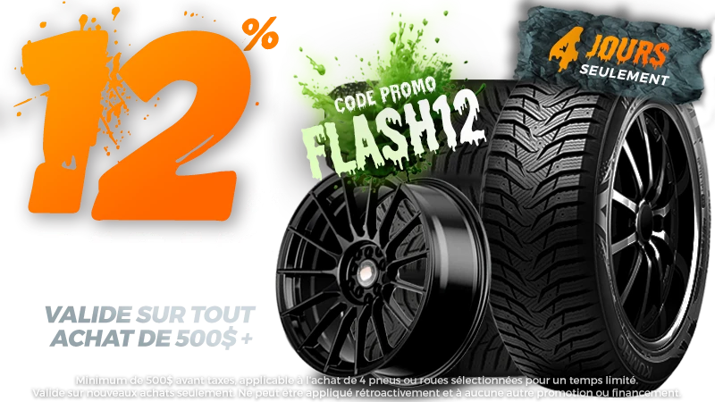 12% de rabais sur tout - code promo FLASH12