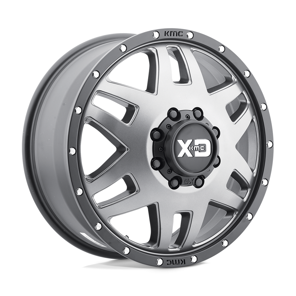 KMC XD Series XD130 MACHETE DUALLY Grey Matte 20x8.25 8-170 125.5 127